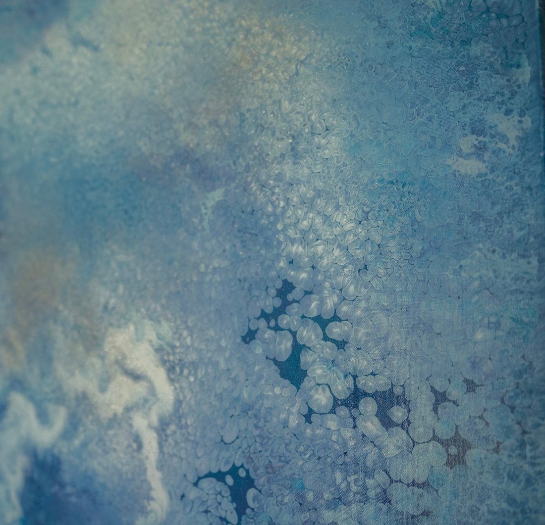 Skywater: Handmade Acrylic Artwork  Canvas: 24”x36