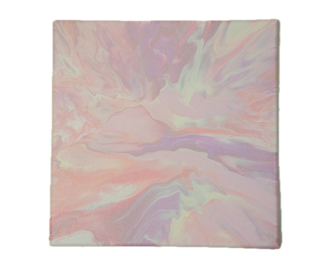 Tender Rush: Handmade Acrylic Artwork  Canvas: 10x10