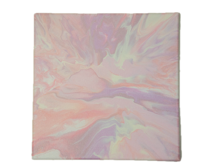 Tender Rush: Handmade Acrylic Artwork  Canvas: 10x10
