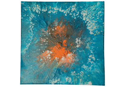 The Deep Dark: Handmade Acrylic Artwork  Canvas: 14”x14”