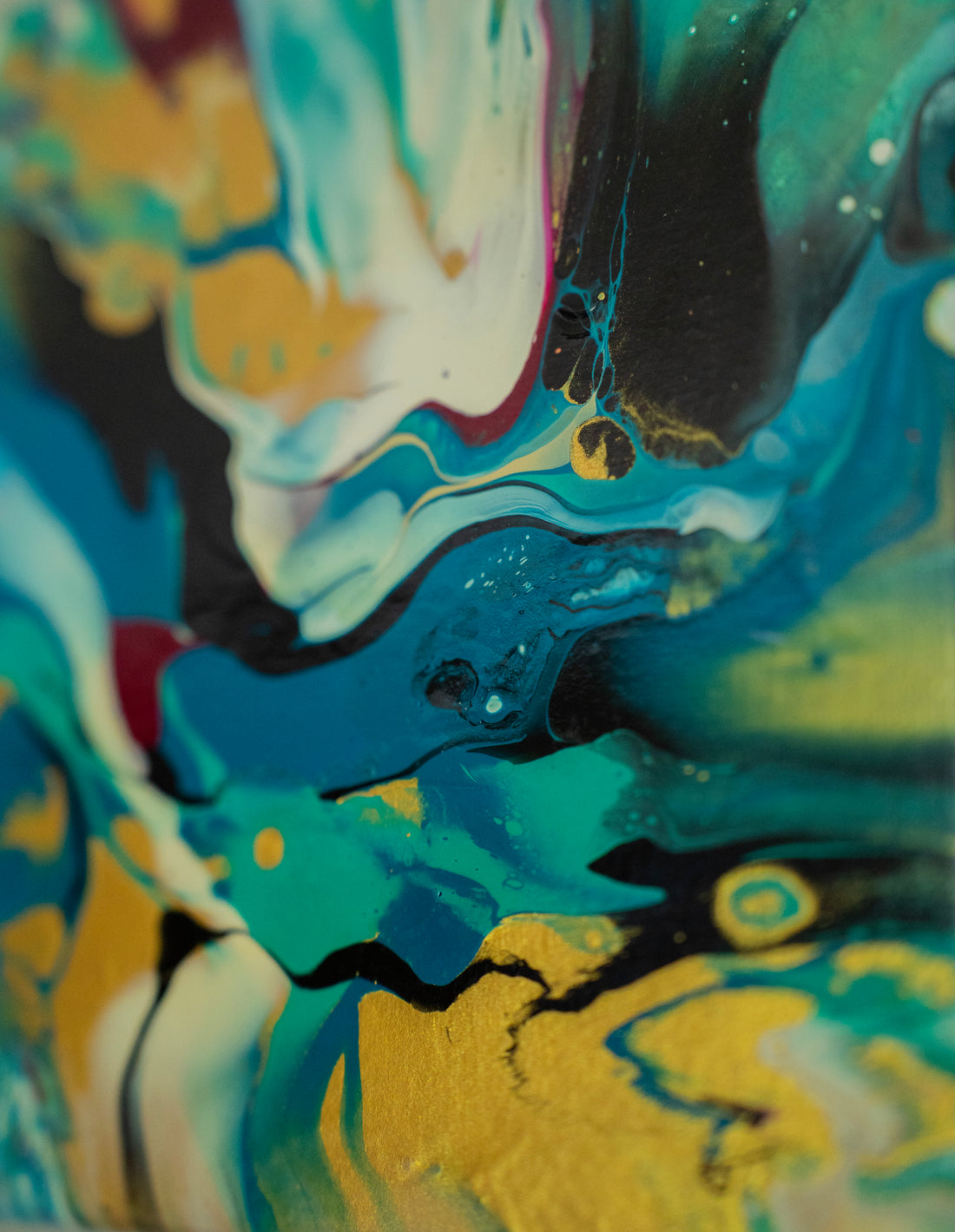 Tidal Whimsy: Handmade Acrylic Artwork  Canvas: 8”x8”