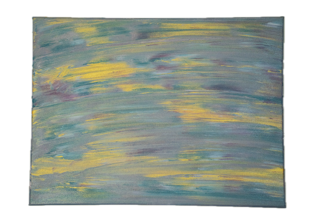 Twilight Hymn: Handmade Acrylic Artwork  Canvas: 16”x12”