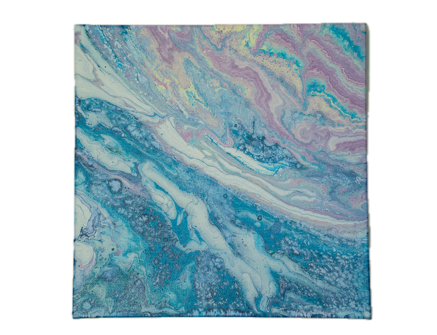 Unwritten Maps: Handmade Acrylic Artwork  Canvas: 12”x12”