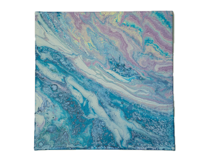 Unwritten Maps: Handmade Acrylic Artwork  Canvas: 12”x12”