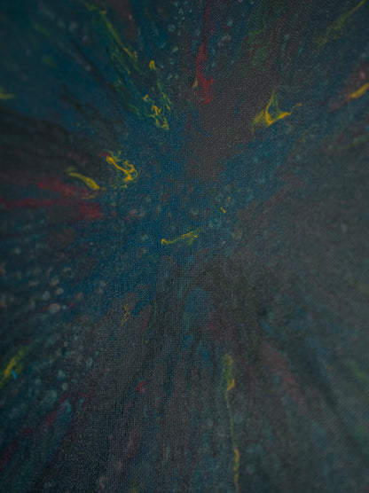 Veiled Grove: Handmade Acrylic Artwork  Canvas: 10”x10”