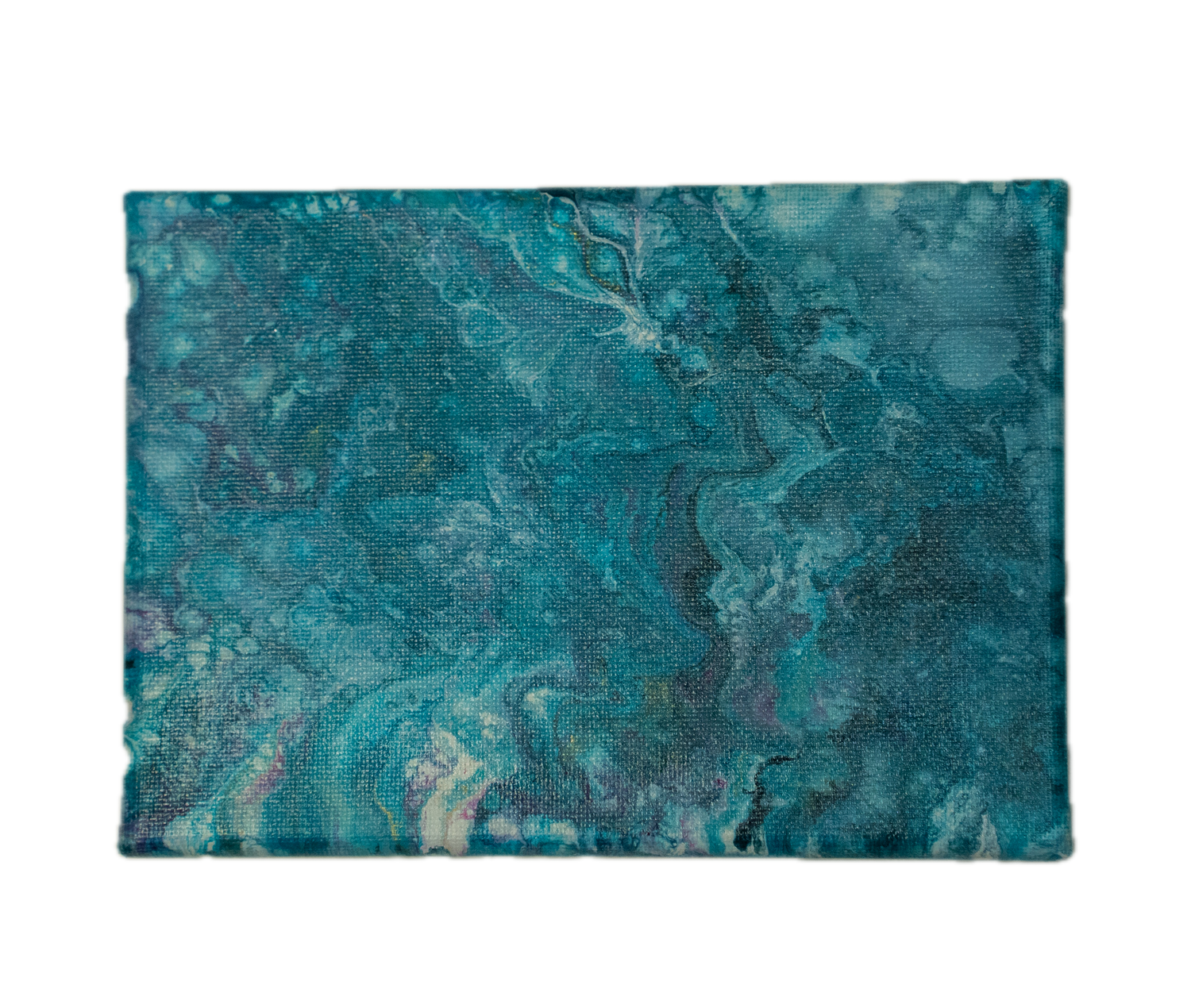 Veil of Storms: Handmade Acrylic Artwork  Canvas 7”x5”
