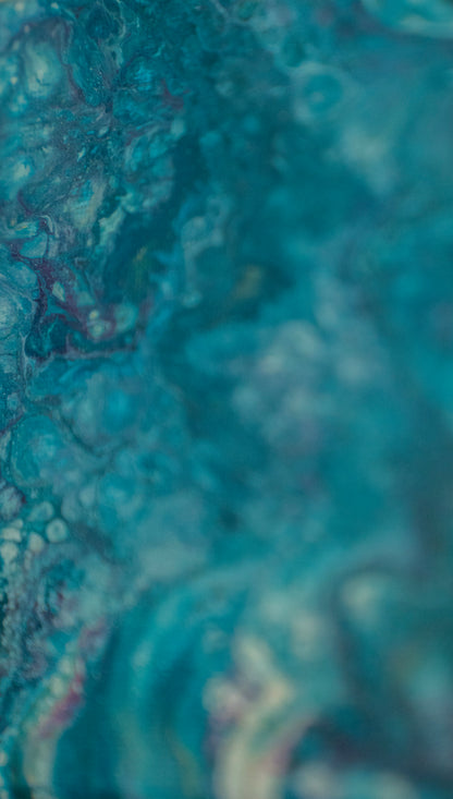 Veil of Storms: Handmade Acrylic Artwork  Canvas 7”x5”
