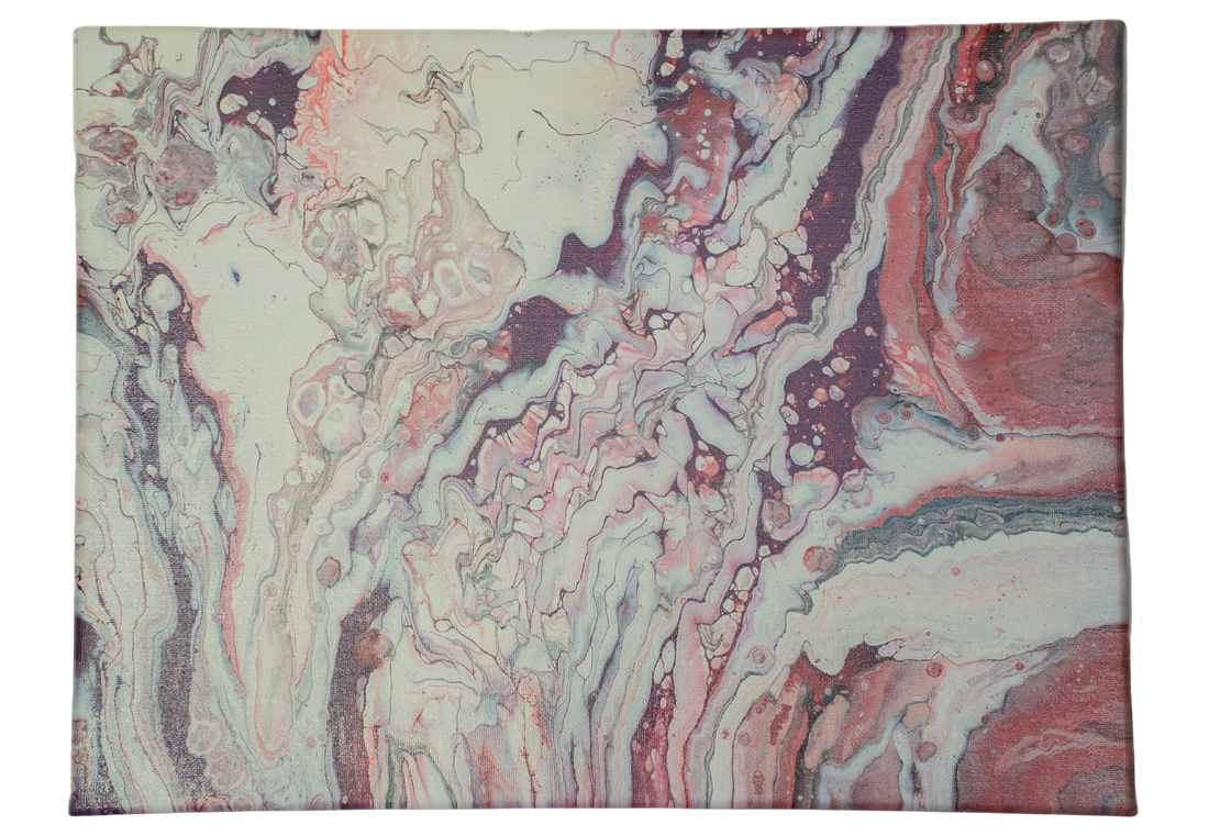 Vein &amp; Vapor: Handmade Acrylic Artwork  Canvas: 16”x12”