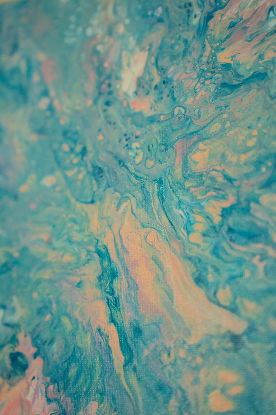Velvet Flood: Handmade Acrylic Artwork  Canvas: 10”x10”
