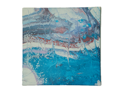 Waves of Becoming: Handmade Acrylic Artwork  Canvas: 14”x14”